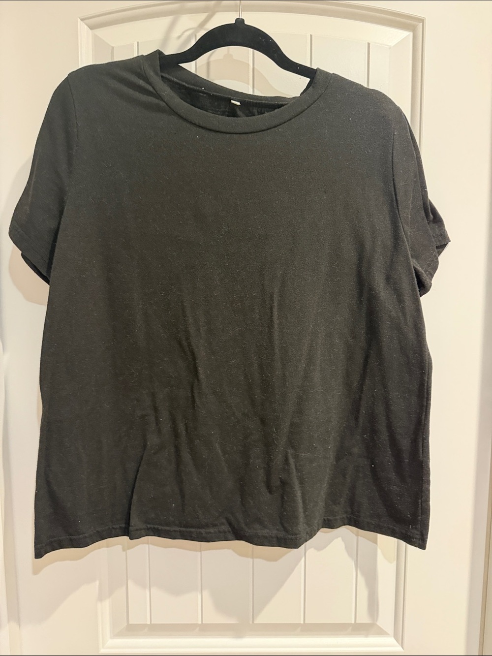 Relaxed Black Short Sleeve Crewneck Tee